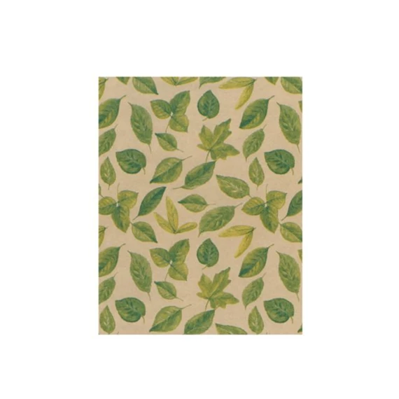 Csomagolópapír levél mintás 0,7x1 m S/25