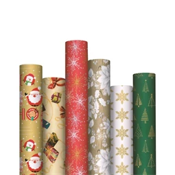 Wrapping paper with Christmas pattern 0,7x2 m
