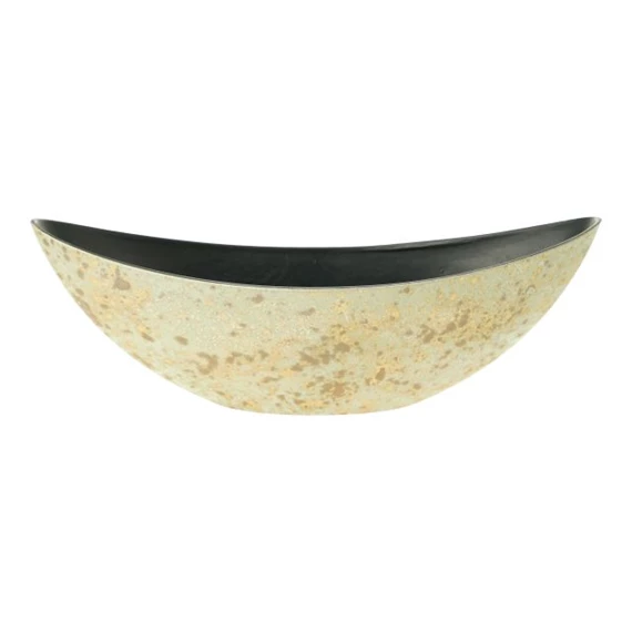 Csónak alakú kaspó, antikolt 34x11x11,3 cm