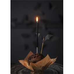 Cupcake dísz denevér fekete 3,6-4,7 cm S/6