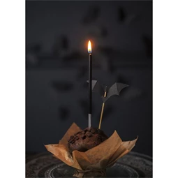 Cupcake dísz denevér fekete 3,6-4,7 cm S/6