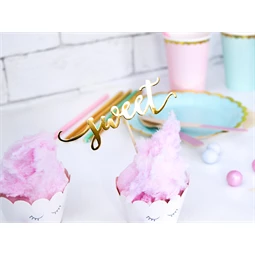 Cupcake dísz feliratok arany 13 cm S/6