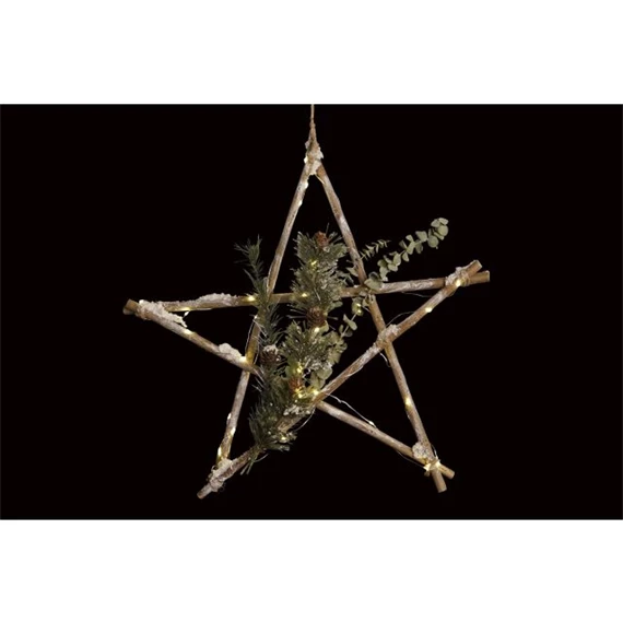 Dekoráció LED-es csillag, akasztós 50x6x50 cm