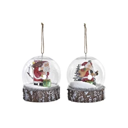 Dekoráció LED-es, akasztós mikulás 10x10x12,5 cm 2 féle