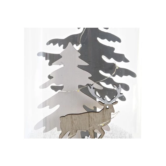 Dekoráció LED-es fenyőfa 12x12x27 cm