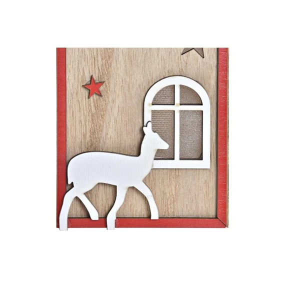 Dekoráció LED-es ház 8x6x32 cm 2 féle