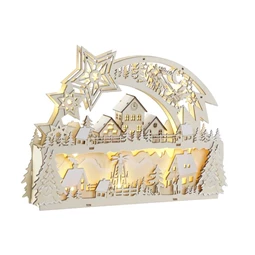 Dekoráció LED-es ház 45,35x6,5x32 cm