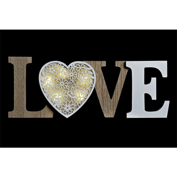 Dekoráció LED-es "Home" és "Love" felirat  42,5x4x15 cm 2 féle