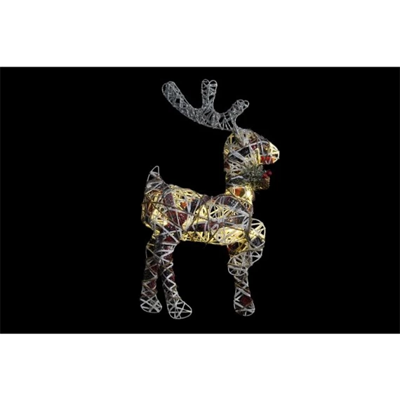 Dekoráció LED-es rénszarvas 30x14x40 cm