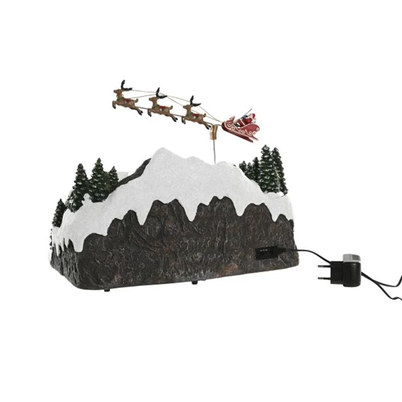 Dekoráció LED-es város zenélő, mozgó 38x17,5x29 cm