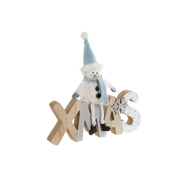 Dekoráció "XMAS" felirat 20x2x20 cm