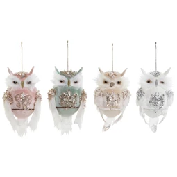 Dekoráció akasztós bagoly 10x4x15 cm 4 féle