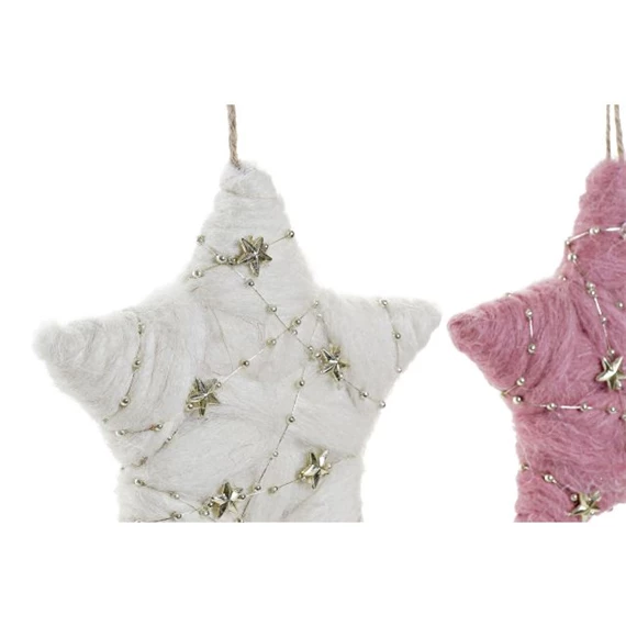 Dekoráció akasztós csillag 15x2,5x14 cm 2 féle