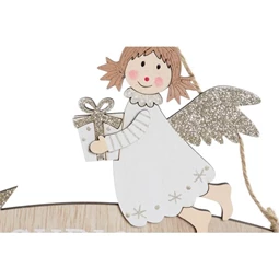 Dekoráció "Christmas" felirat, akasztós 22,5x0,5x15 cm 2 féle