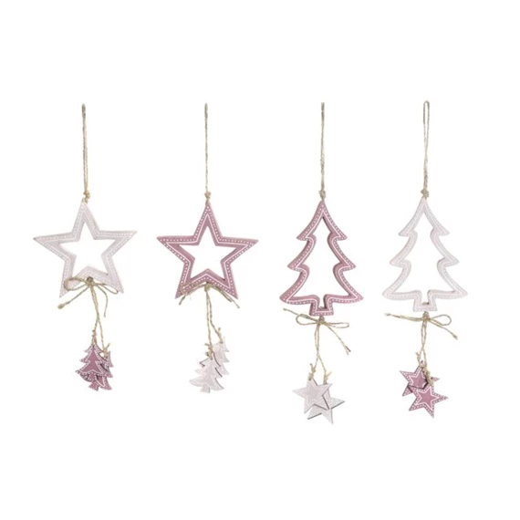 Dekoráció akasztós 8,5x1,2x22 cm 4 féle