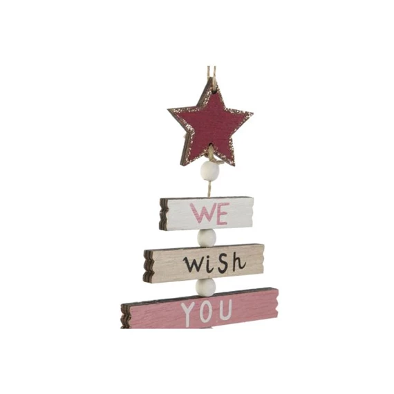 Dekoráció akasztós fenyő 15x0,6x24 cm 2 féle