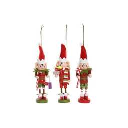 Dekoráció akasztós manók 8x8x12,5 cm S/3