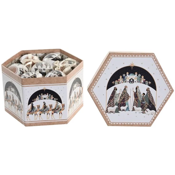 Dekoráció akasztós szett Betlehem mintával 24x21x15,5 cm S/14