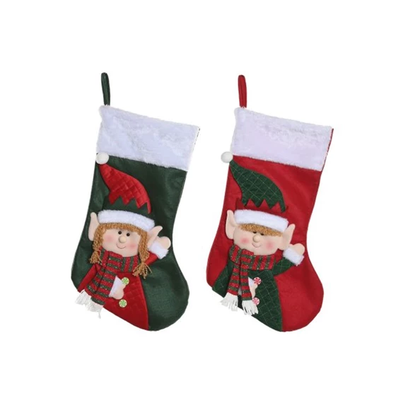 Dekoráció akasztós zokni 27x2x50 cm 2 féle