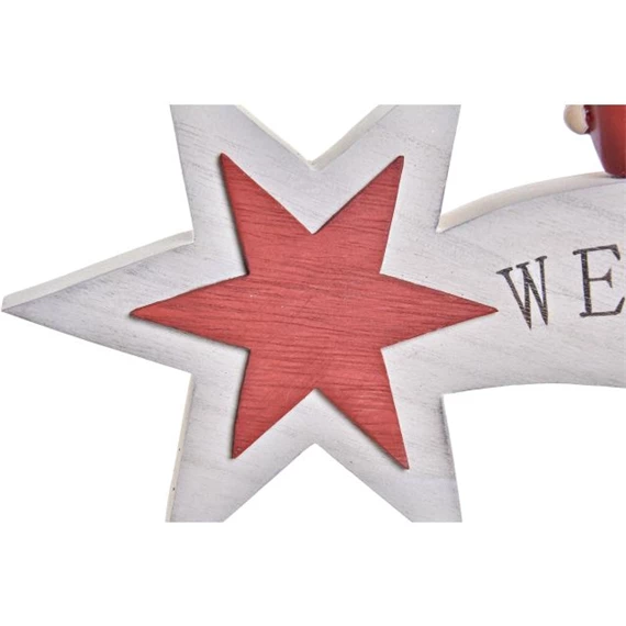 Dekoráció csillag "Welcome" felirattal 26x3x16 cm