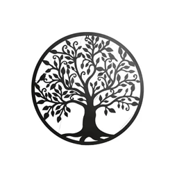 Dekoráció falra, LED-es fa 60x2x60 cm