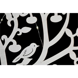 Dekoráció falra, LED-es fa minta 40x2x40 cm