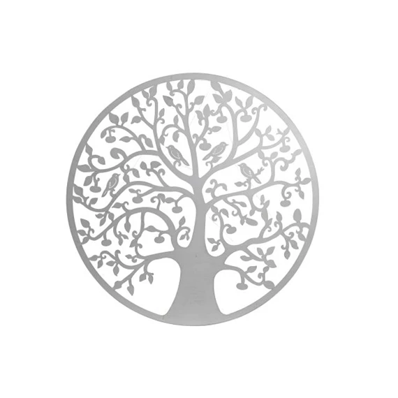 Dekoráció falra, LED-es fa minta 40x2x40 cm