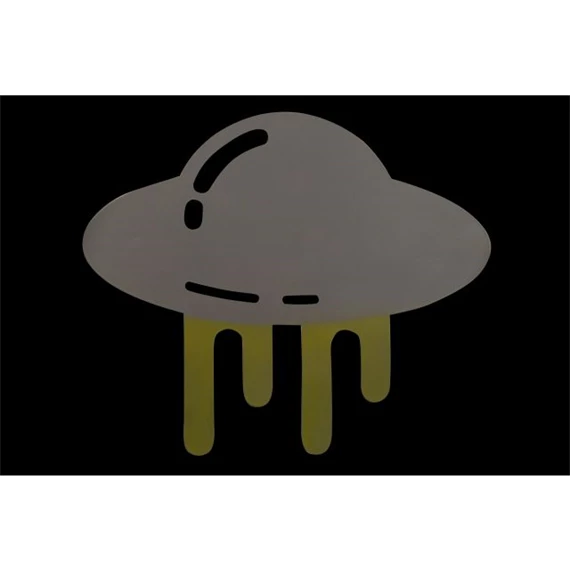 Dekoráció falra, LED-es űrhajó 35x2x30 cm