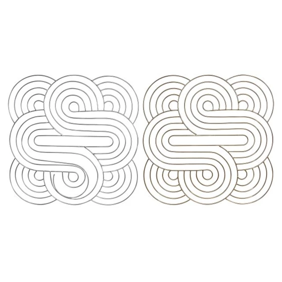 Dekoráció falra, absztrakt 61x1x61 cm 2 féle