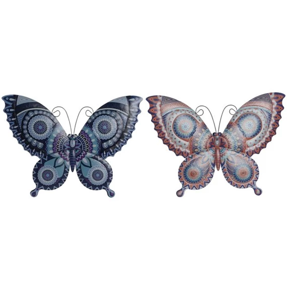 Dekoráció falra, pillangó 46x1x33,5 cm 2 féle
