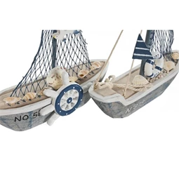 Dekoráció hajó 21x5x23,5 cm 2 féle