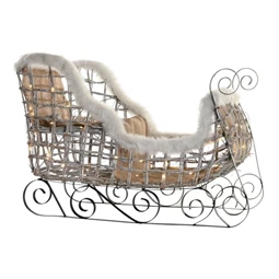 Dekoráció szánkó LED-es 90x46x62 cm