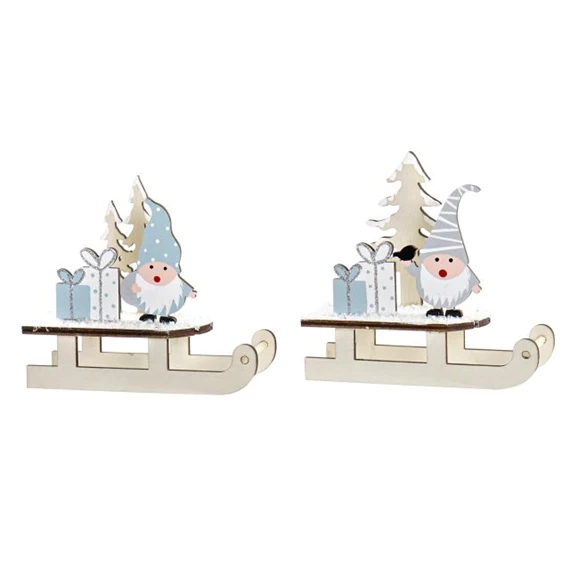 Dekoráció szánkó 12,5x11x5,5 cm 2 féle