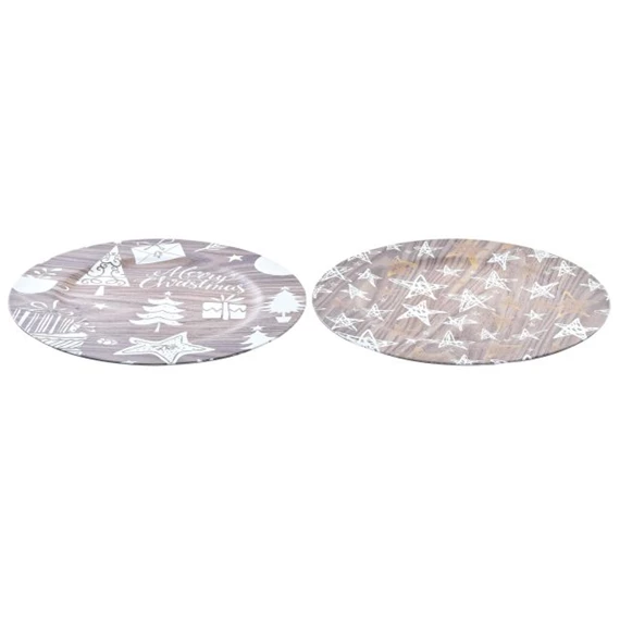 Dekoráció tányér 33x33x2 cm 2 féle