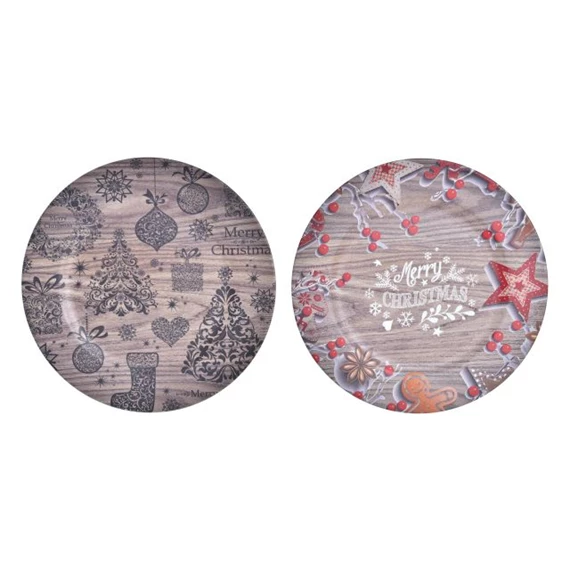 Dekoráció tányér 33x33x2 cm 2 féle