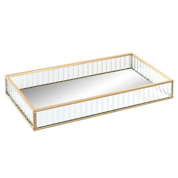 Dekoráció üvegtálca 30x15x4 cm