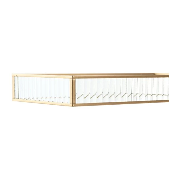 Dekoráció üvegtálca 30x15x4 cm