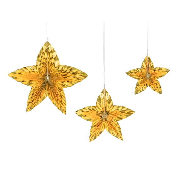 Dekorációs csillag rozetta arany S/3