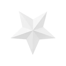 Dekorációs csillagok fehér S/6