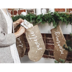 Dekorációs harisnya sweetie fehér 23x39,5 cm