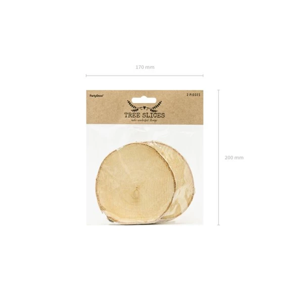 Dekorációs korong fa 10-12cm S/2