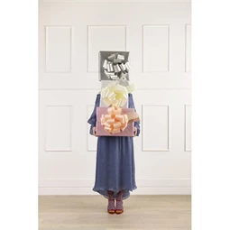 Dekorációs masni DIY ezüst 30 cm