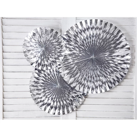 Dekorációs rozetták ezüst S/3