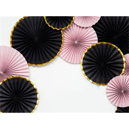 Dekorációs rozetták fekete S/3