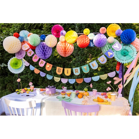 Dekorációs rozetták menta 20-30 cm S/3