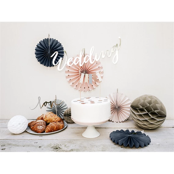 Dekorációs rozetták mix 38 cm, 25 cm, 21 cm, 19 cm, 14 cm S/5