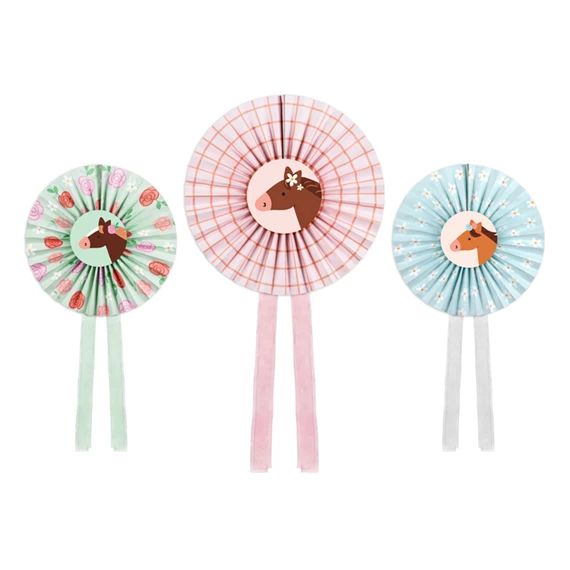 Dekoratív rozetták lovak, mix, 35 cm S/3