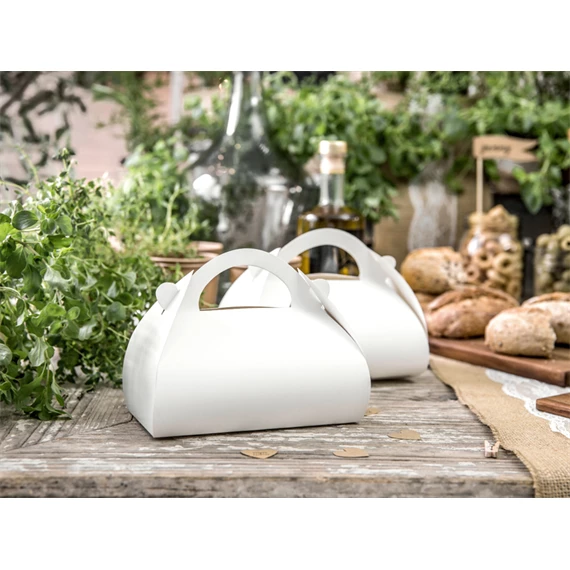 Dekoratív tortadobozok fehér 16x8,5x9,5 cm S/10