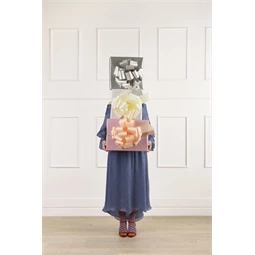 Dekorációs masni DIY ezüst 30 cm