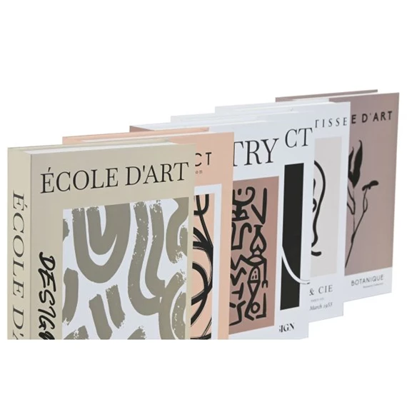 Doboz szett könyv alakú, művészet 17x4,2x26,5 cm 6 féle